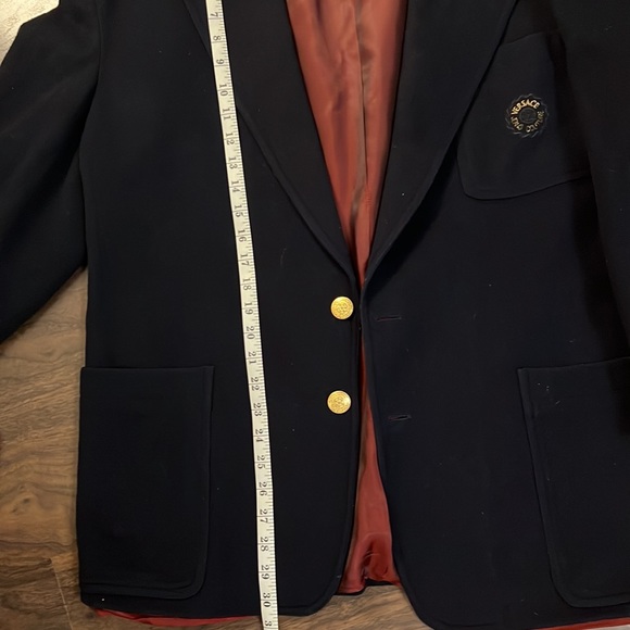 Vintage Versace Jeans Couture Navy Men Coat Blazer size 40 - Picture 9 of 9